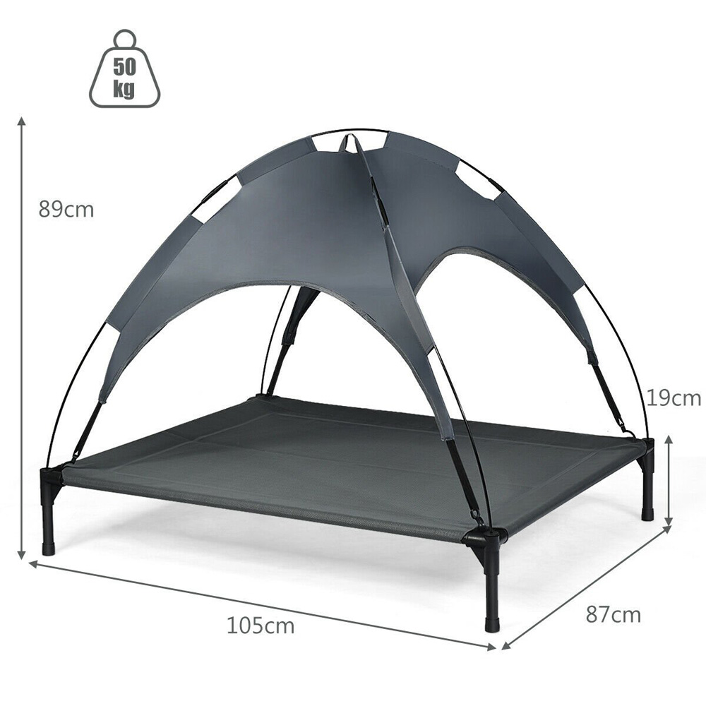 Costway Elevated Pet Bed with Removable Canopy Image 9