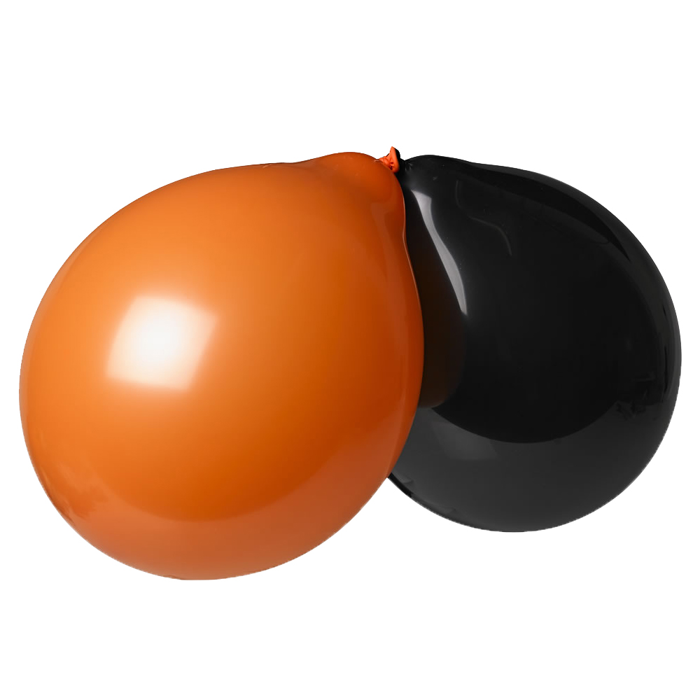 Wilko Orange and Black Balloons 10 Pack Image 2