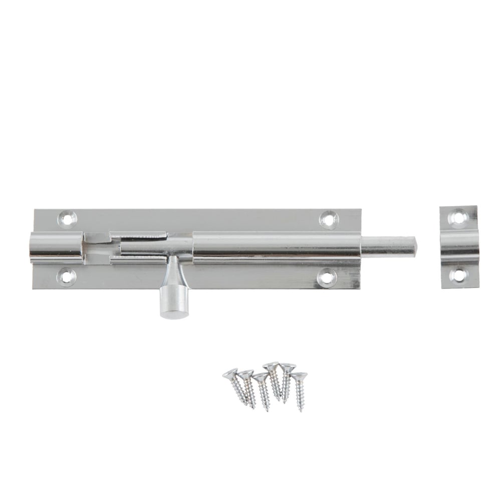 Hiatt Chrome Heavy Wide Straight Door Bolt 102mm Image 1