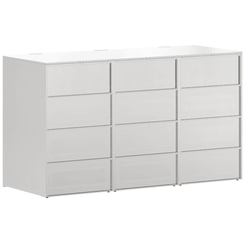 vidaXL Silver 3 Wheelie Bin Storage Shed Image 4