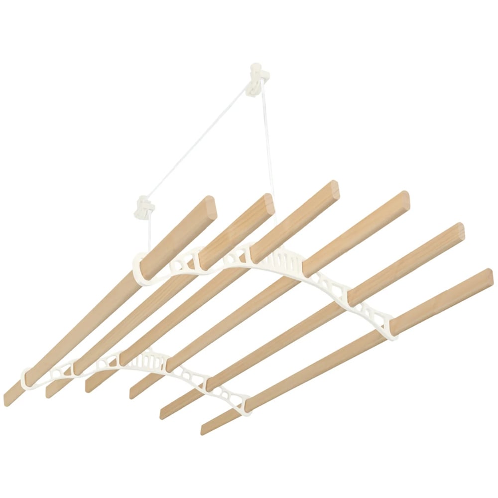 Monstershop Ivory Clothing Airer Ceiling Pulley 2m Image 1