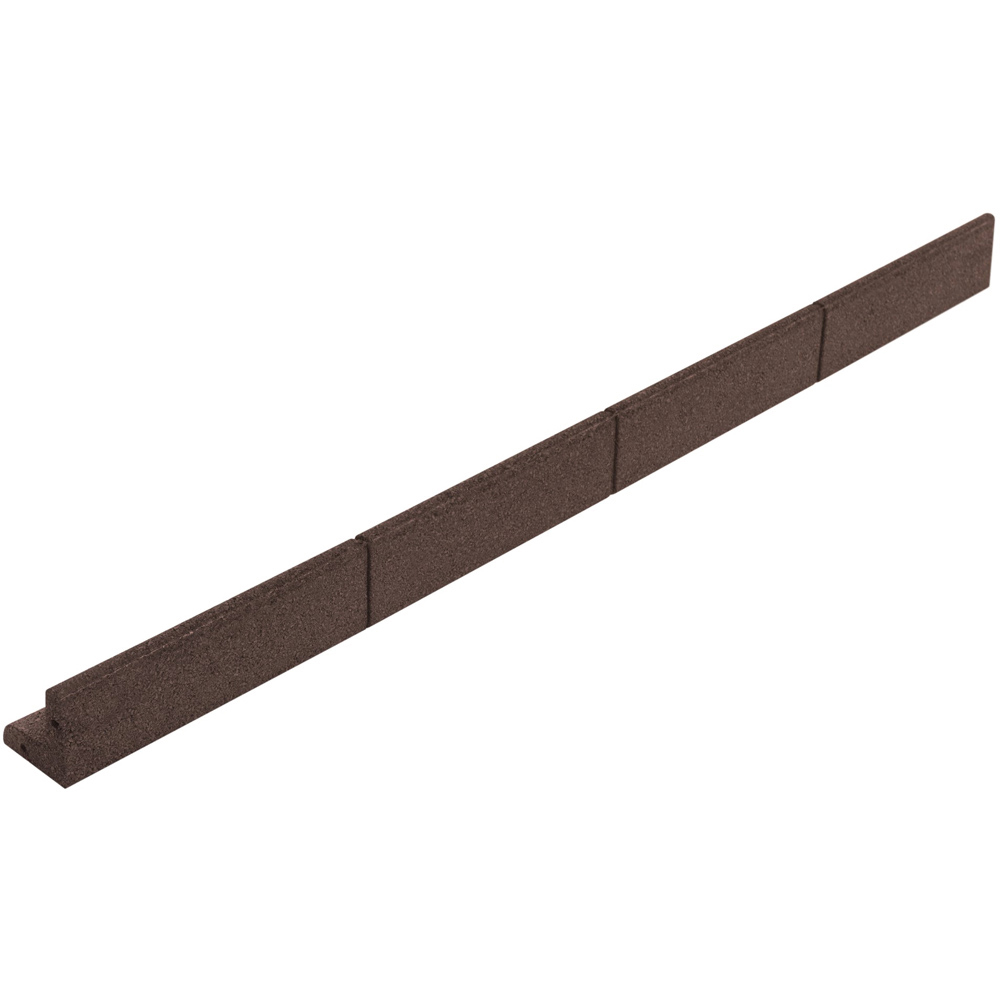 MonsterShop 1.2m 4 Pack Brown Flexible Lawn Edging Image 3