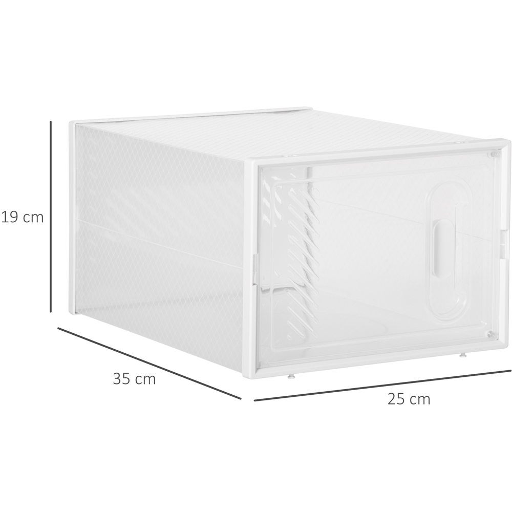 Portland Clear and White Portable Shoe Storage Cabinet Image 7