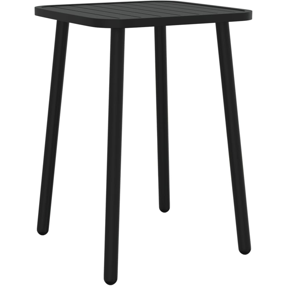 vidaXL 2 Seater Anthracite Steel Square Garden Table Image 2