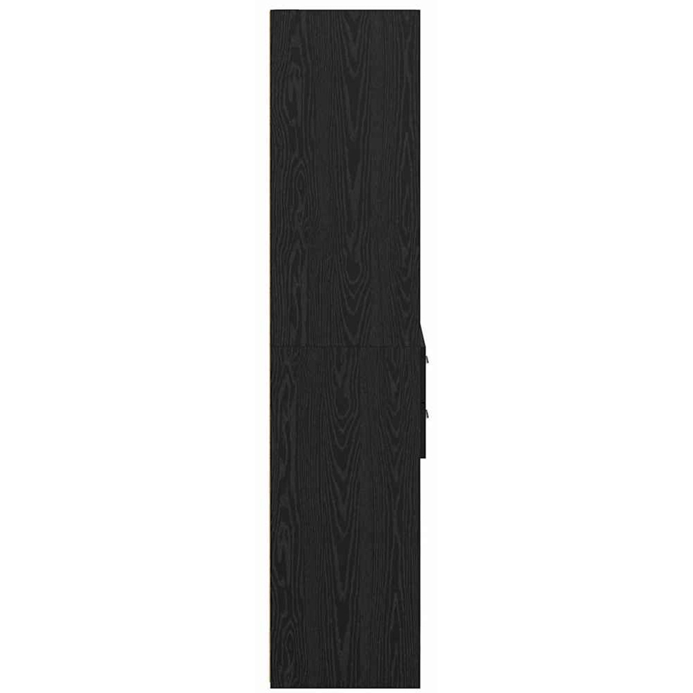 vidaXL 2 Drawer 5 Open Shelf Black Oak Tall Highboard Image 6