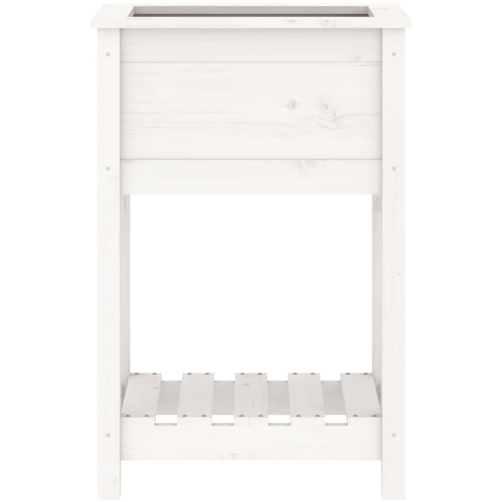 vidaXL White Pine Wood Garden Planter 81 x 34.5 x 54cm Image 4