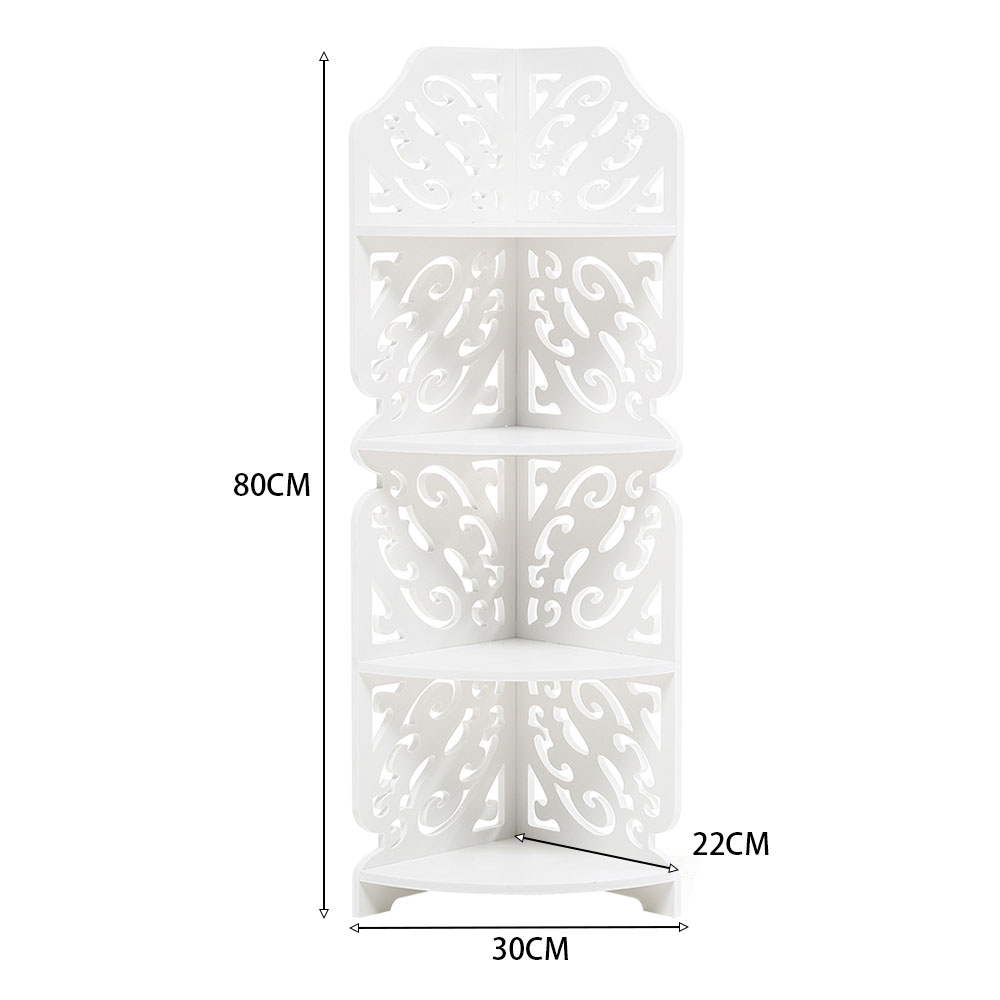 Living and Home Multi Tiered White Corner Plant Stand Image 8