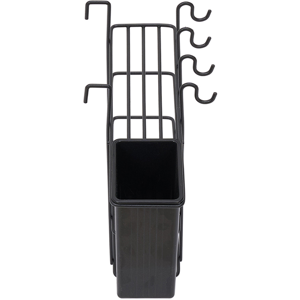 Living and Home 3 Tier Black Kitchen Dish Drying Rack with Drip Tray and Cutlery Holder Image 3
