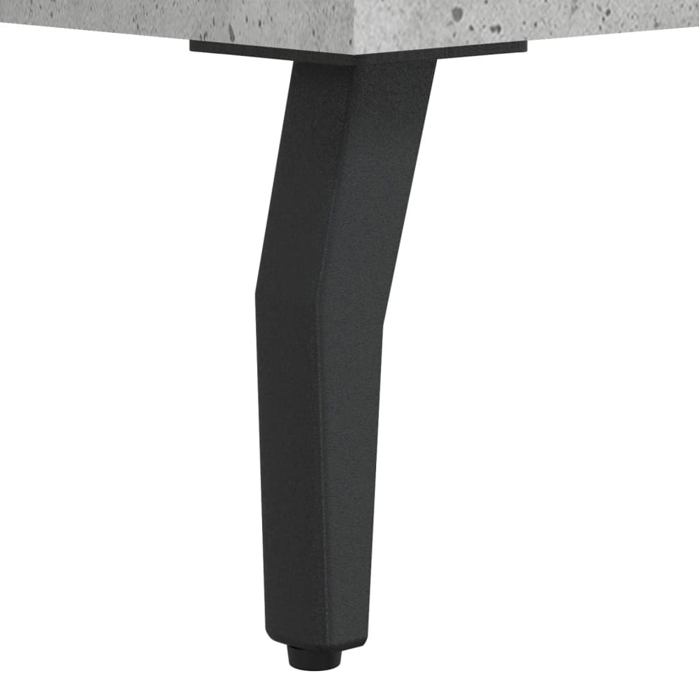 vidaXL 3 Shelf Concrete Grey Wooden Sideboard Image 7