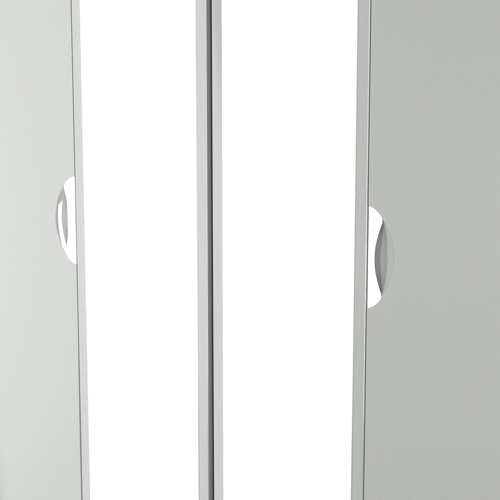 Crowndale Camden 4 Door Grey Gloss and Dusk Grey Mirrored Wardrobe Ready Assembled Image 7