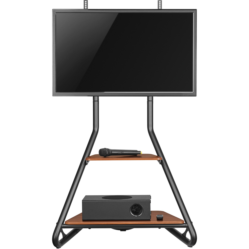 ProperAV Black 37 to 75 inch Bauhaus Style Floor TV Bracket Stand Image 1