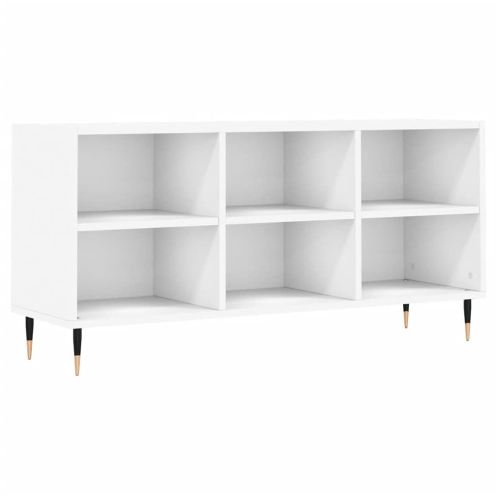 vidaXL 6 Shelf White TV Cabinet Image 2