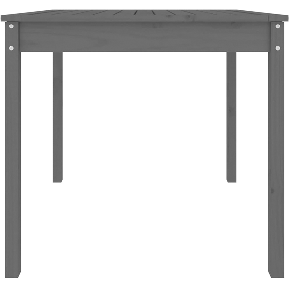 vidaXL 2 Seater Solid Pine Wood Garden Dining Table Grey Image 5