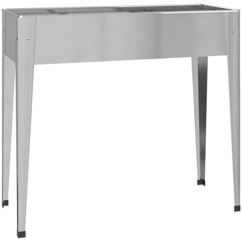vidaXL Silver Steel Garden Planter 90 x 100.5 x 40.5cm Image 1