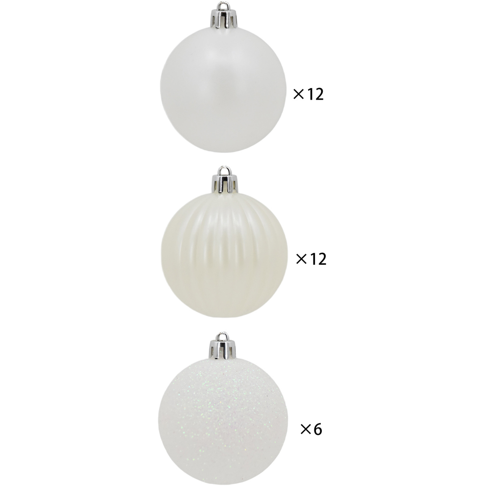 Pack of 30 Pearly Baubles White Image 2
