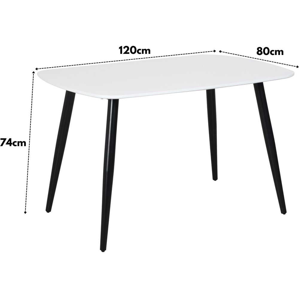 Core Products Aspen Carnaby 4 Seater Plastic Rectangular Dining Set White and Sage Green Image 6