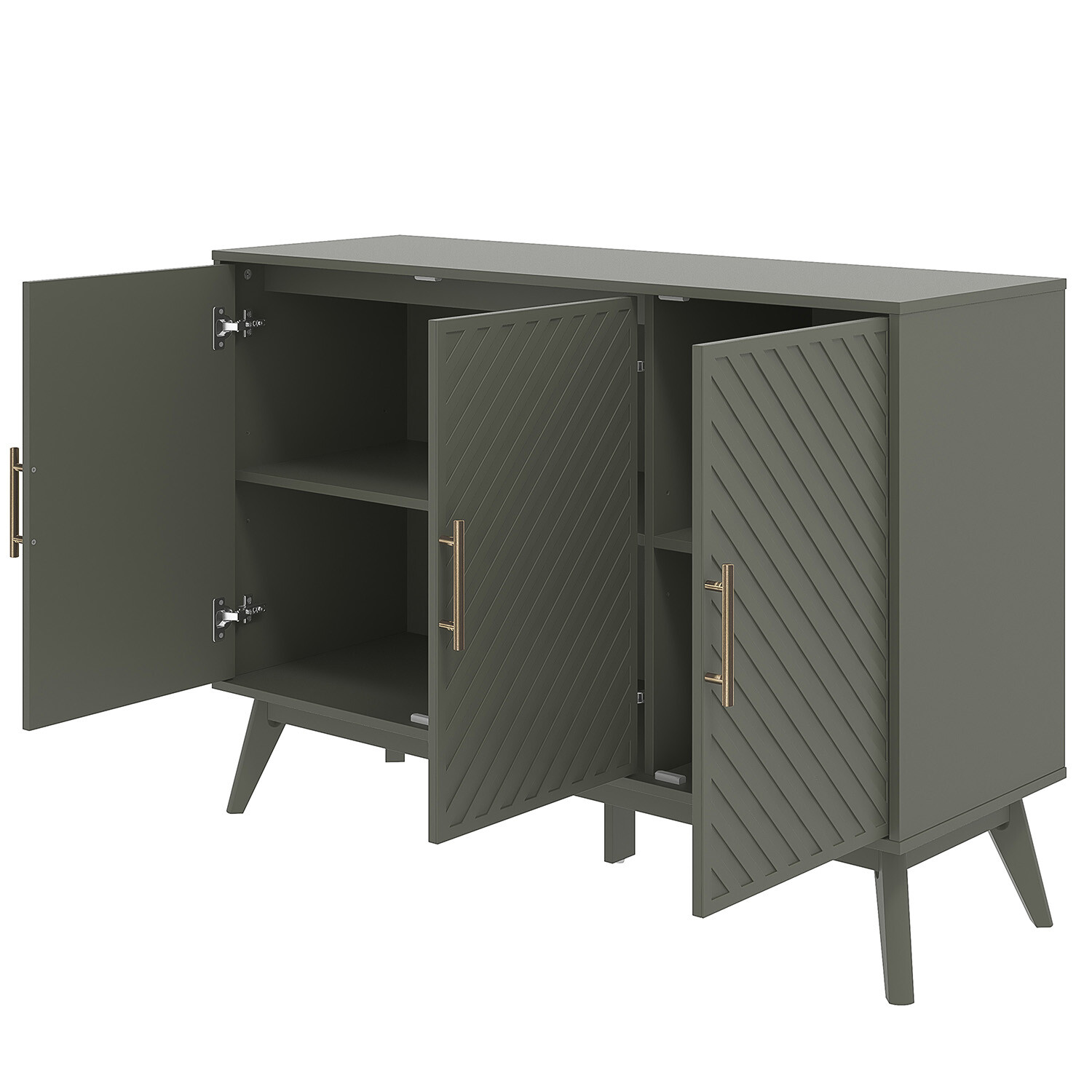 Cora 3 Door Green Sideboard Image 9