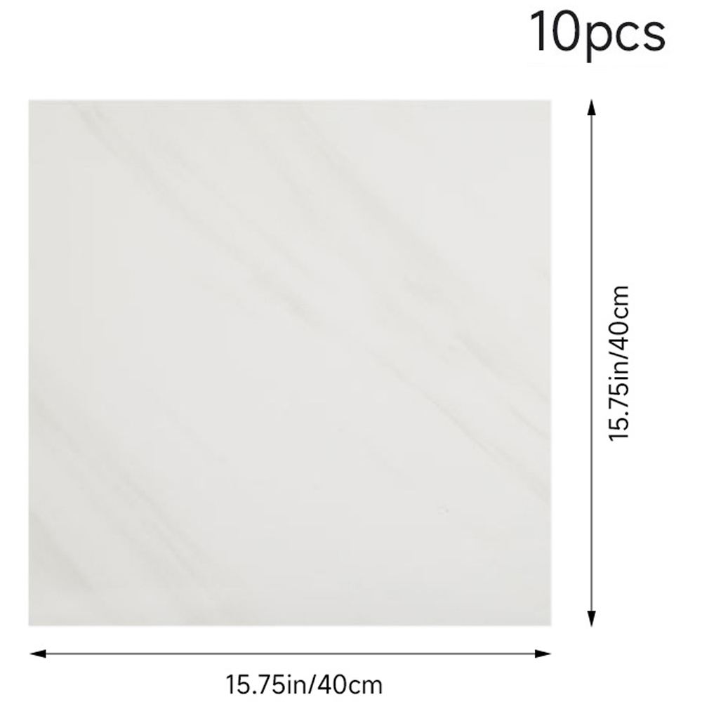 Living and Home Marble Patterned Cream White PVC Self Adhesive Wall Sticker 10 Pack Image 9