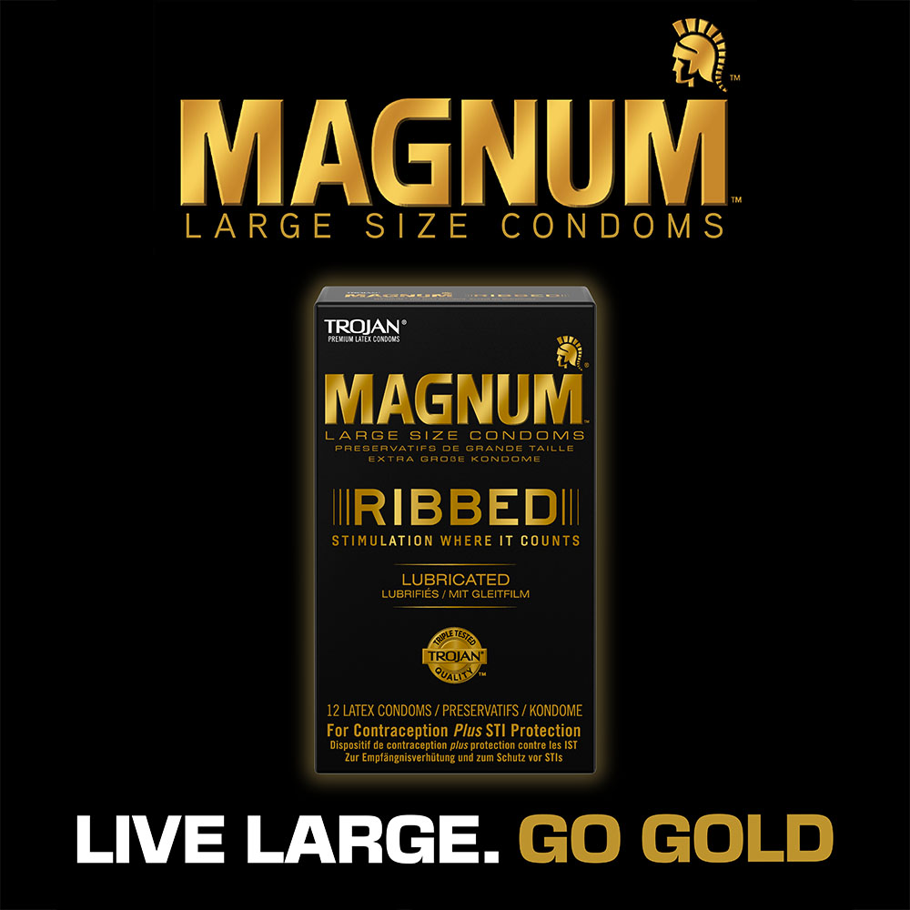 Trojan Magnum Ribbed Condoms 12 Pack Image 4