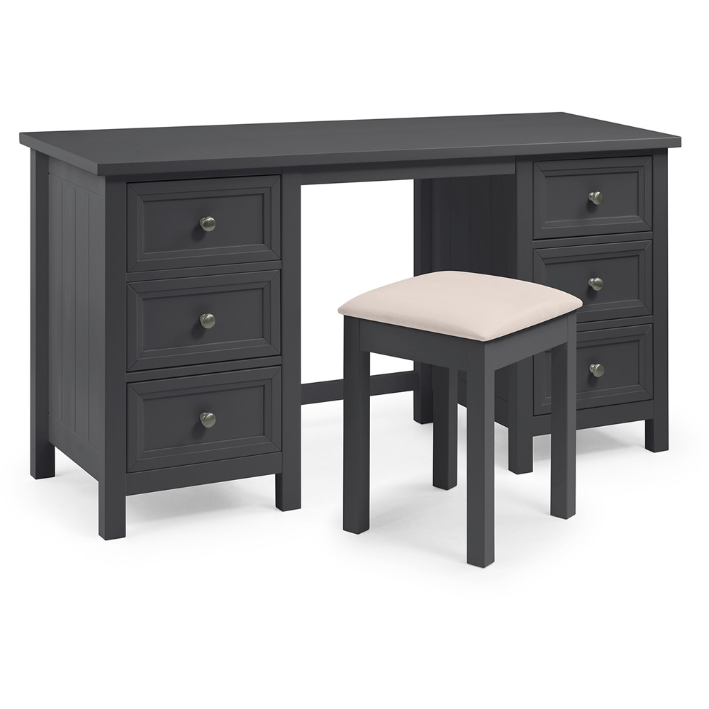 Julian Bowen Maine Anthracite Dressing Table Stool Image 5