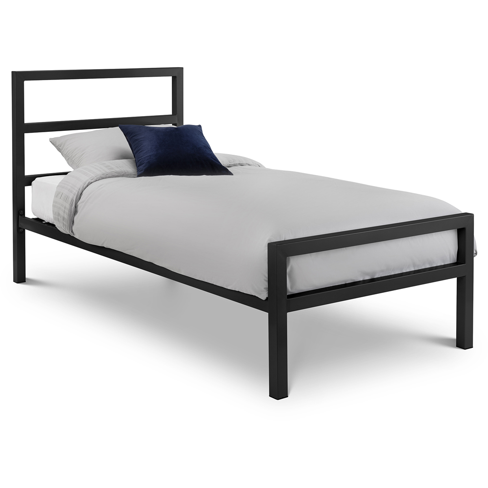 Julian Bowen Soto Single Satin Black Metal Bed Frame Image 2