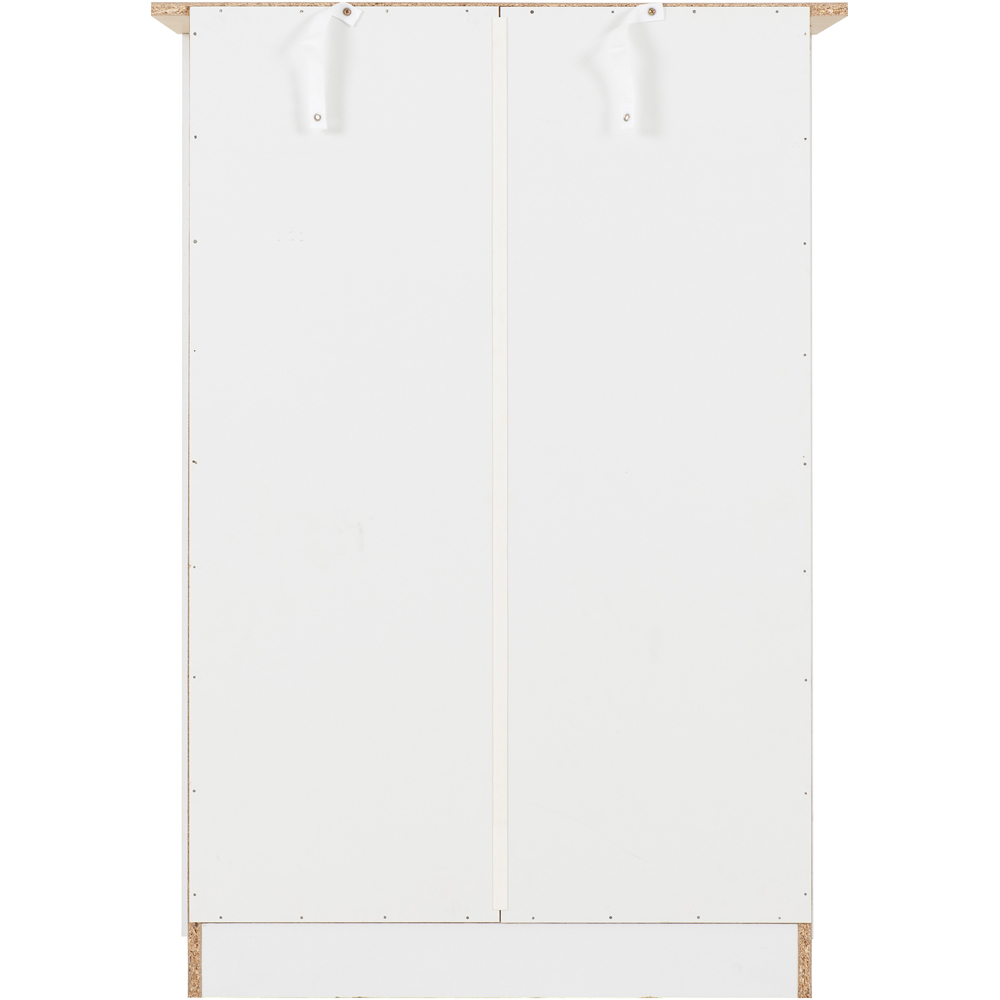 Seconique Portland 4 Drawer White and Oak Effect Chest of Drawers Image 6