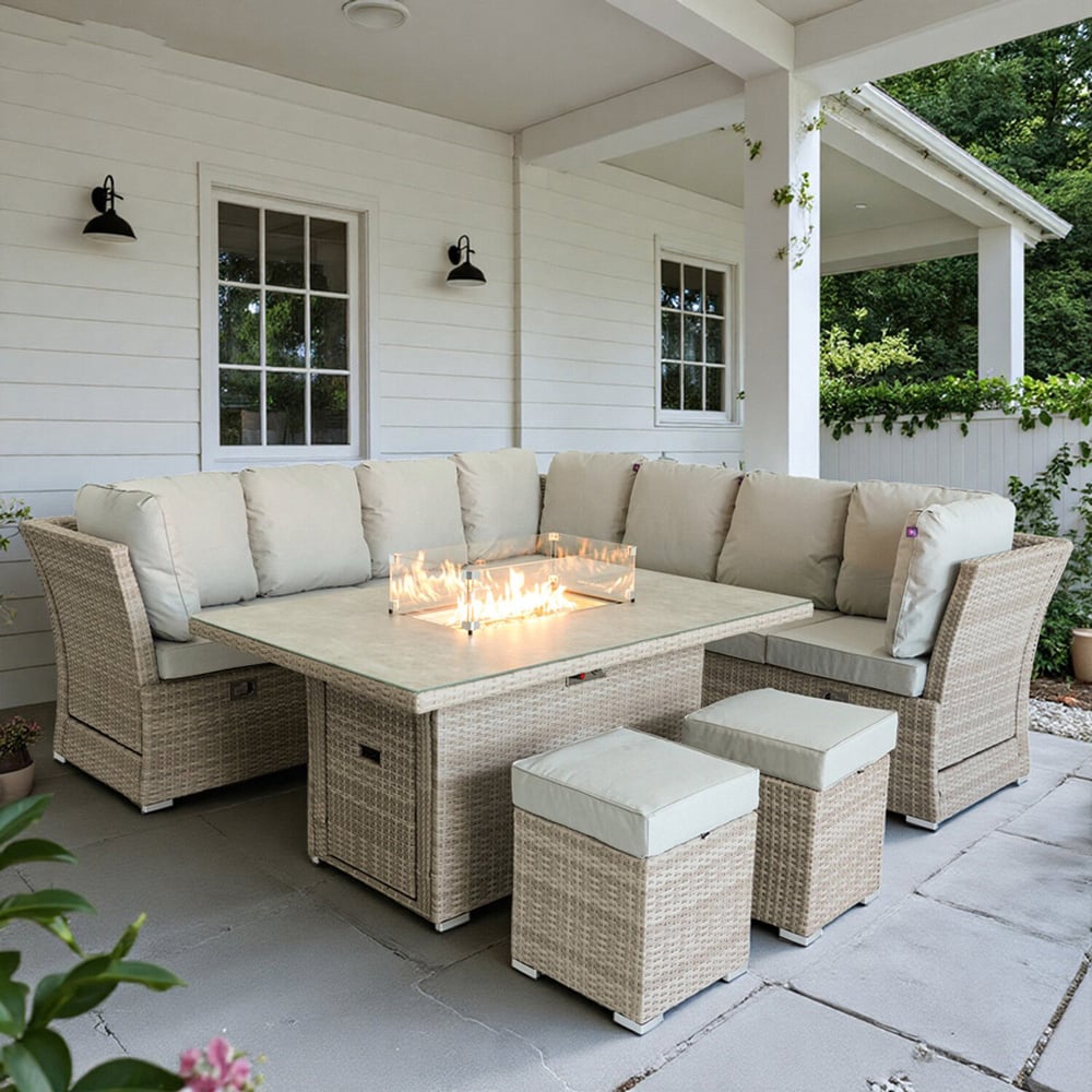 New Hampshire 9 Seater Firepit Set - Natural Image 7