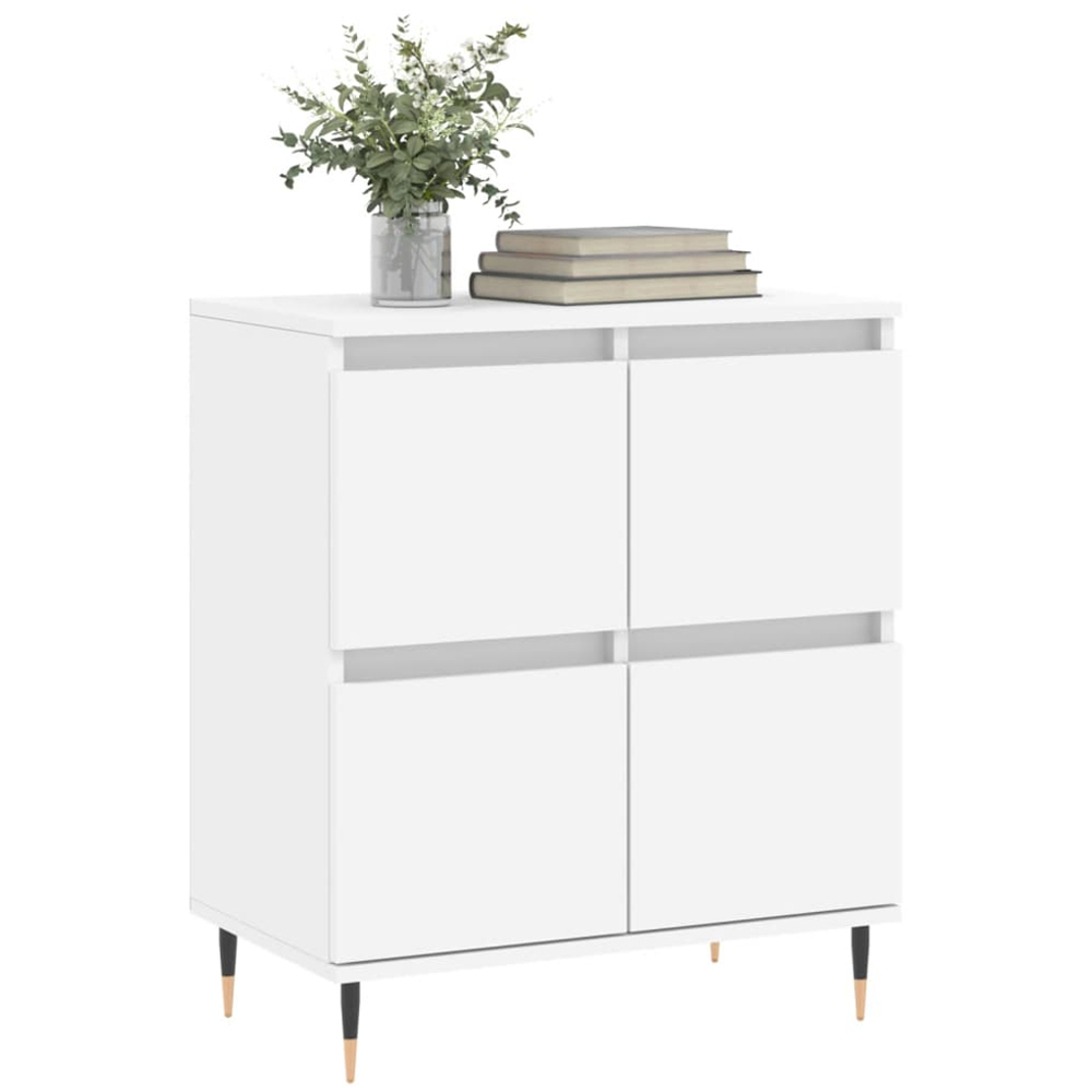 vidaXL 4 Door White Sideboard Image 3