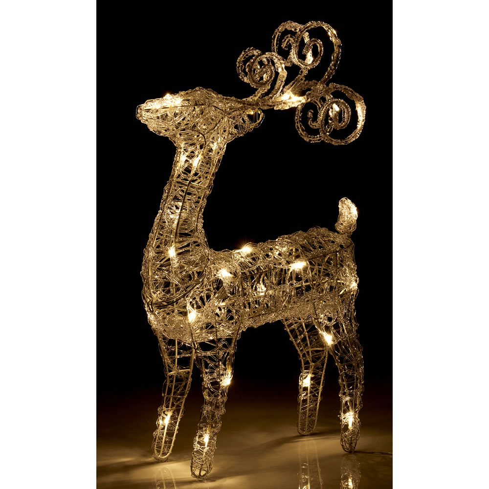 Wilko Small Acrylic Twinkling Stag Christmas Light Image 3