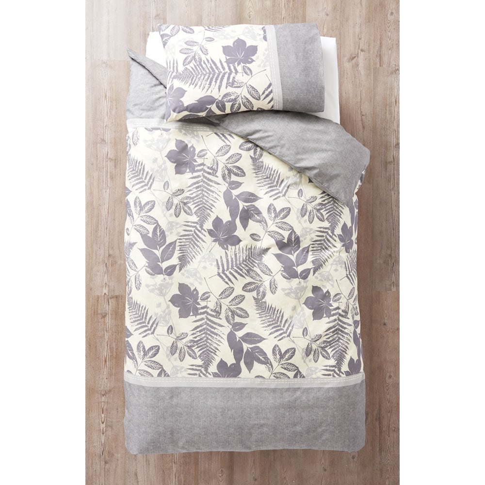 Wilko Sanctuary Grey Single Duvet Set Wilko