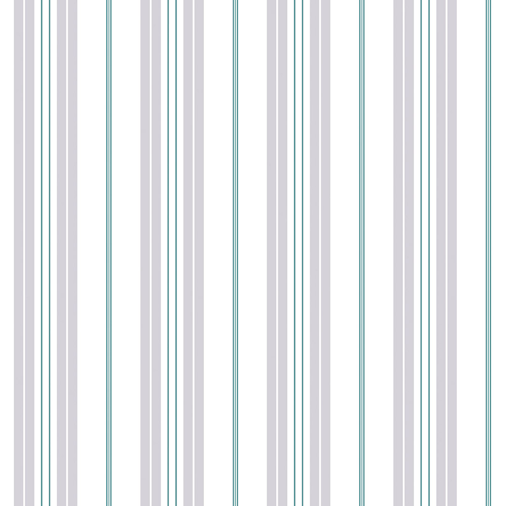 Galerie Deauville 2 Striped Grey White and Mid Blue Wallpaper Image 1