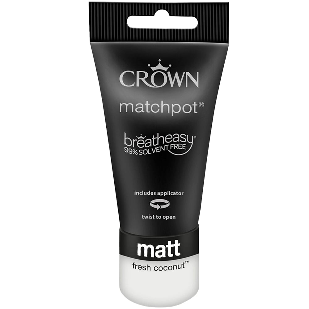 Crown Breatheasy Fresh Coconut Matt Feature Wall Tester Pot 40ml Image