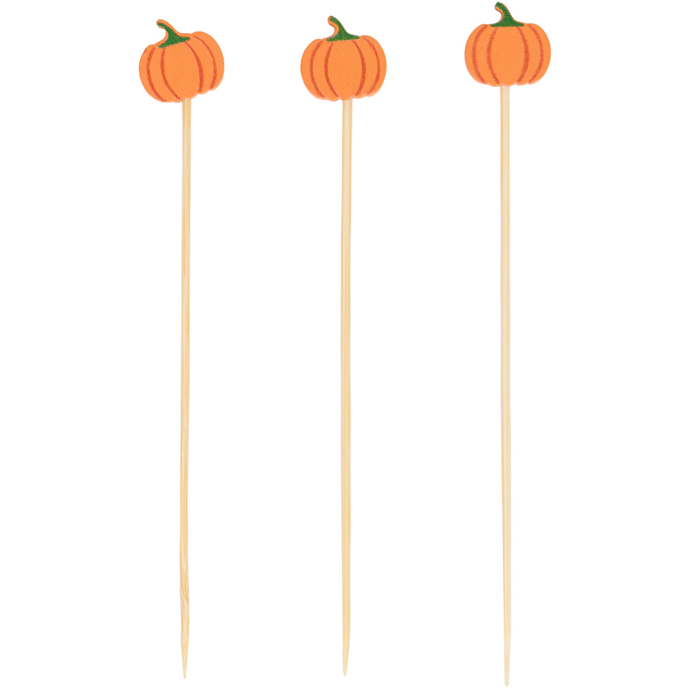 Pack of 100 Ghost or Pumpkin Bamboo Skewers Image 5