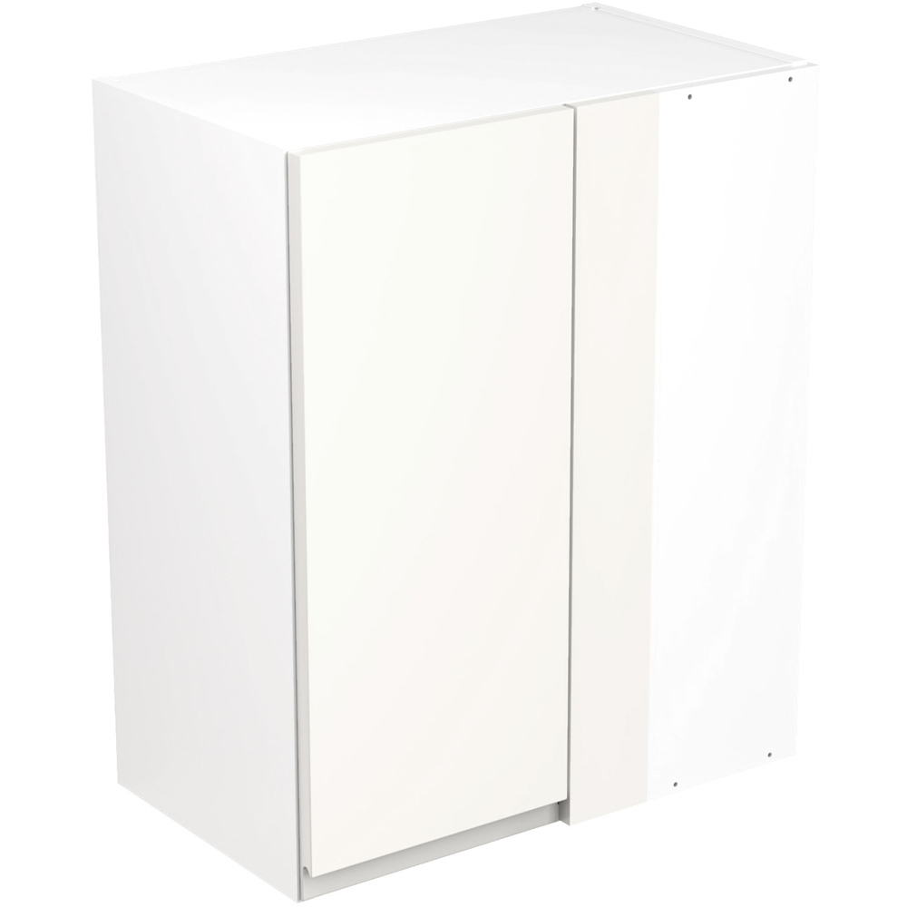 Kitchen Kit J-Pull Gloss White Blind Corner Wall Kitchen Cabinet Flatpack 600mm Image 1