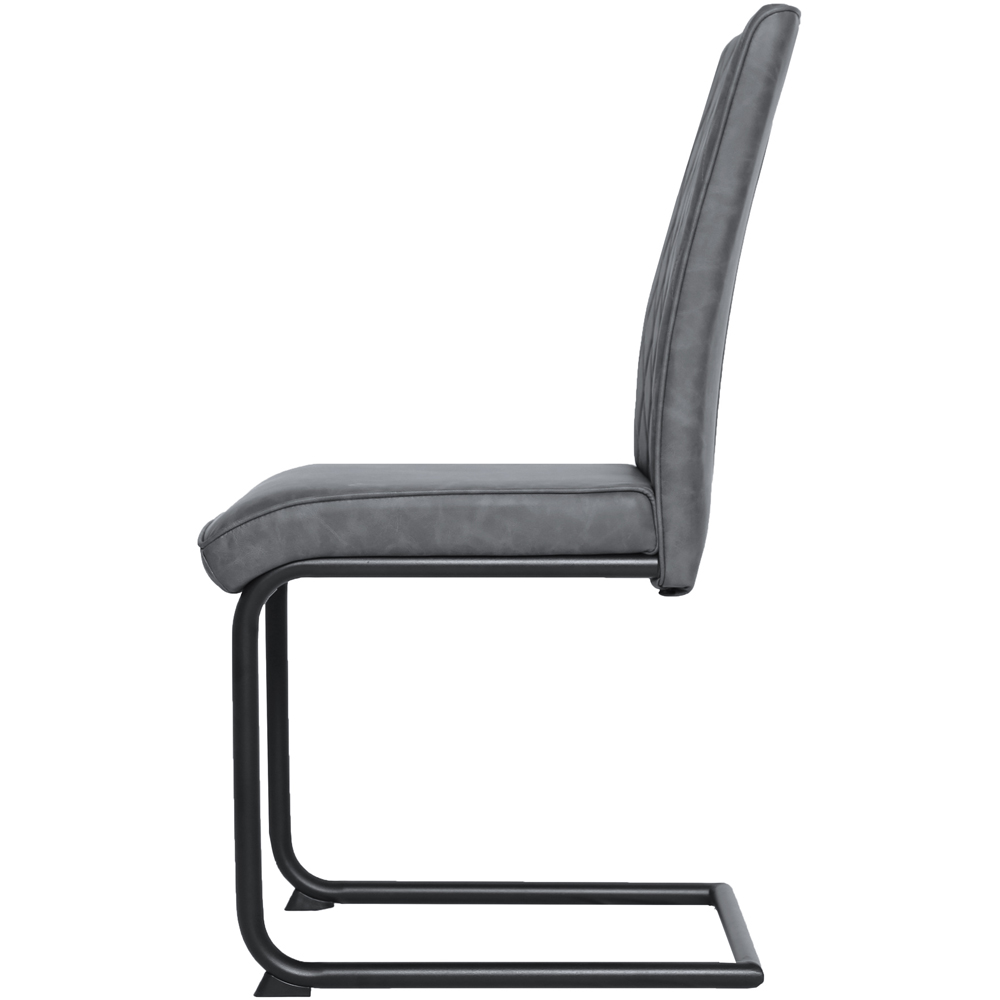 Nestor Set of 2 Grey Industrial Dining Chair Image 4