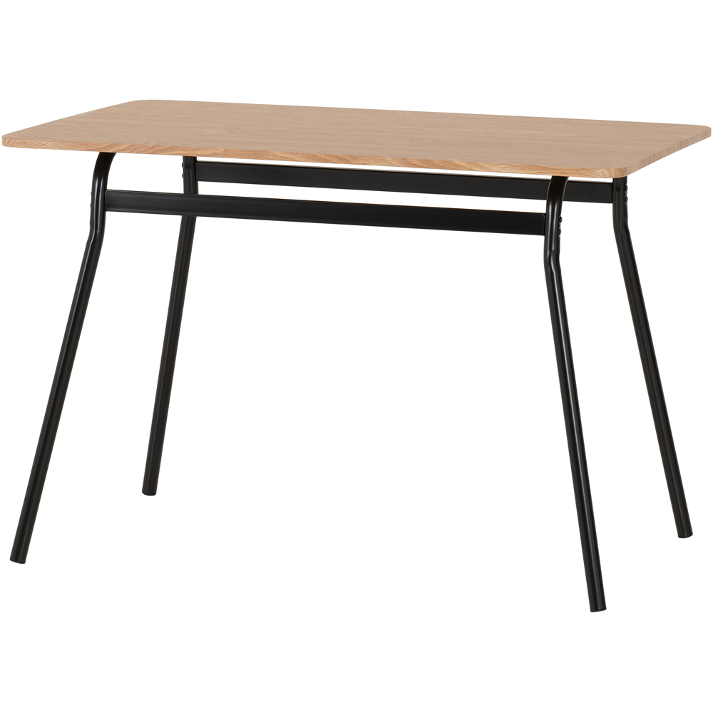 Seconique Warren Russet Oak Effect 4 Seater Dining Table Set Black Image 4