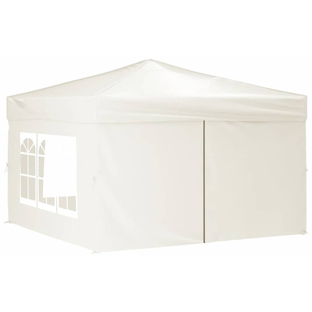 vidaXL 3 x 3m Cream Foldable Party Tent with Sidewalls Image 3