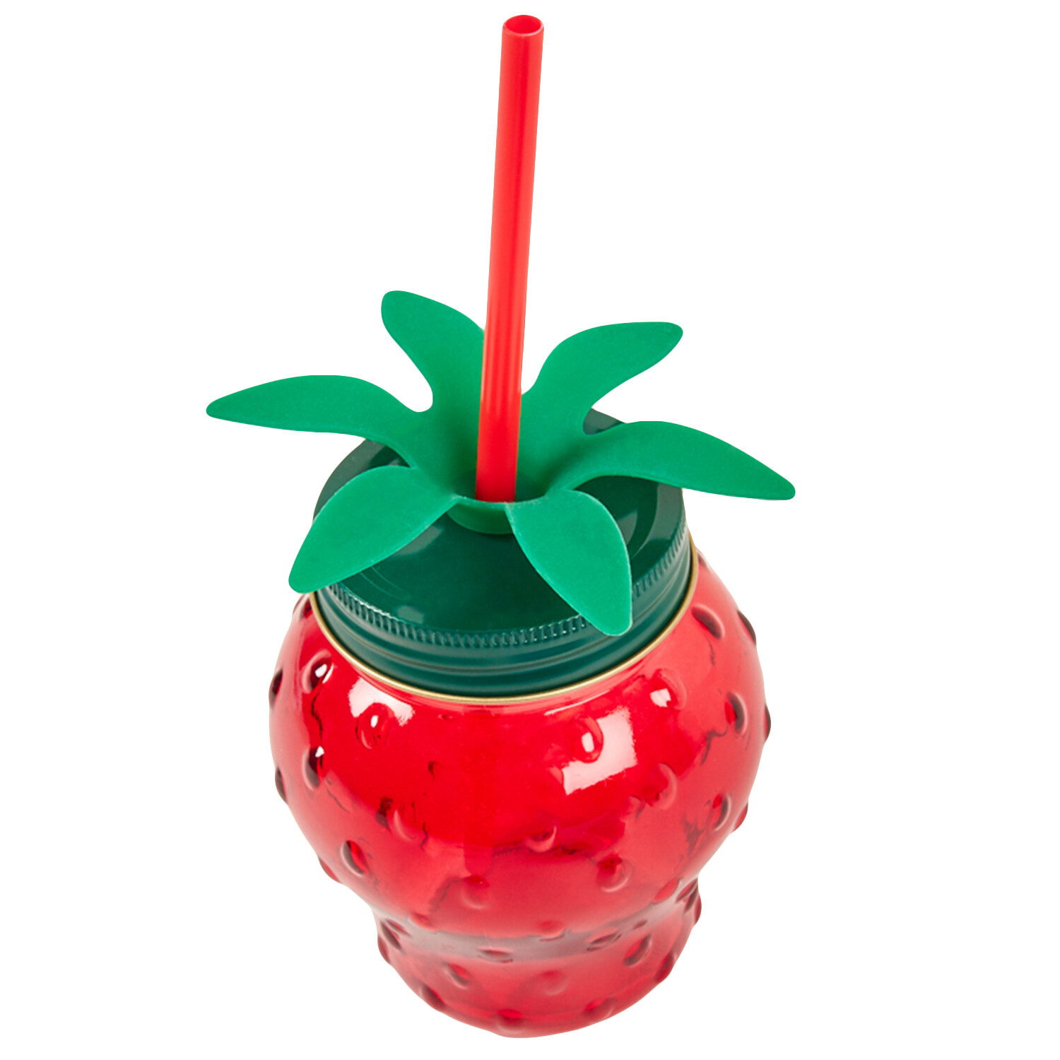 Strawberry Drinking Jar - Red Image 2