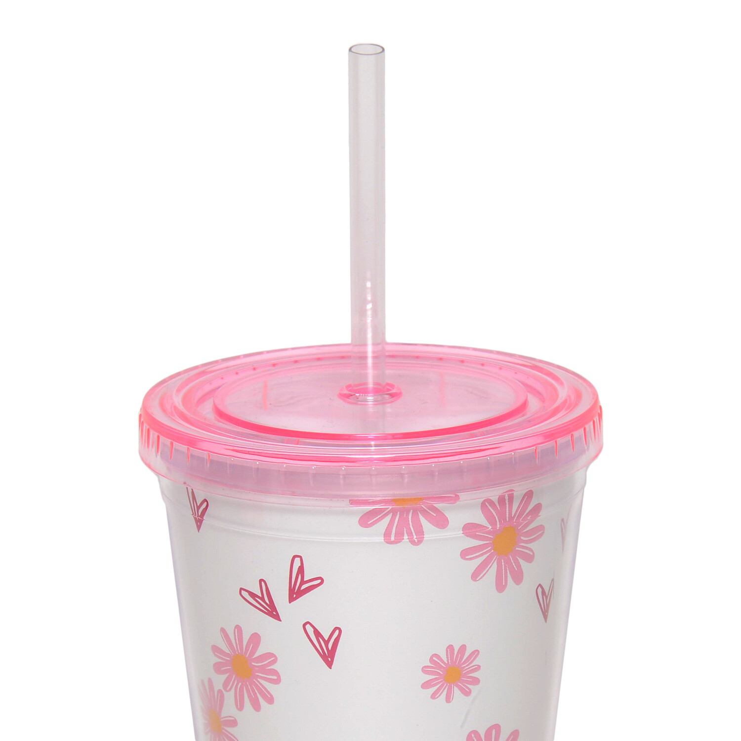 Daisy Daze Tumbler with Straw - Pink Image 3