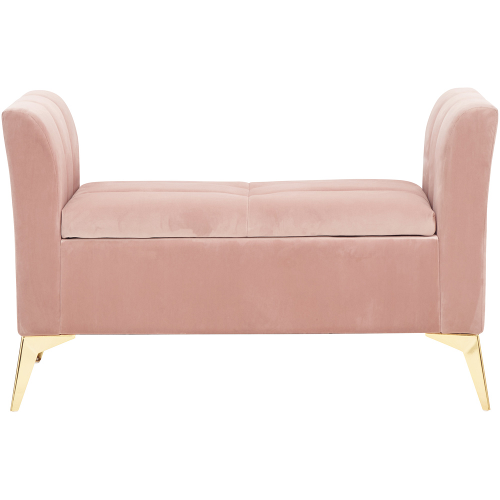 GFW Pettine Blush Pink Ottoman Storage Bench Image 2