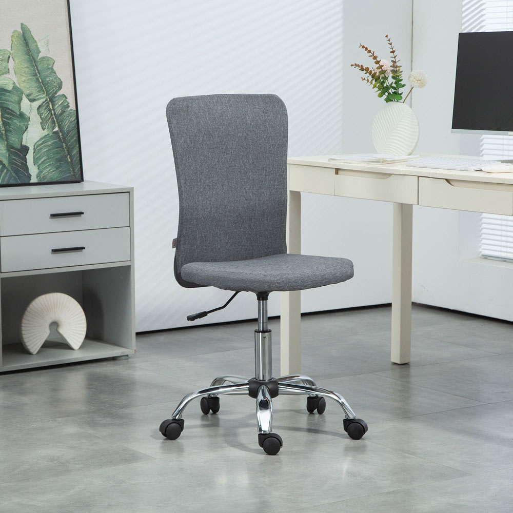 Portland Grey Armless Office Chair Image 4