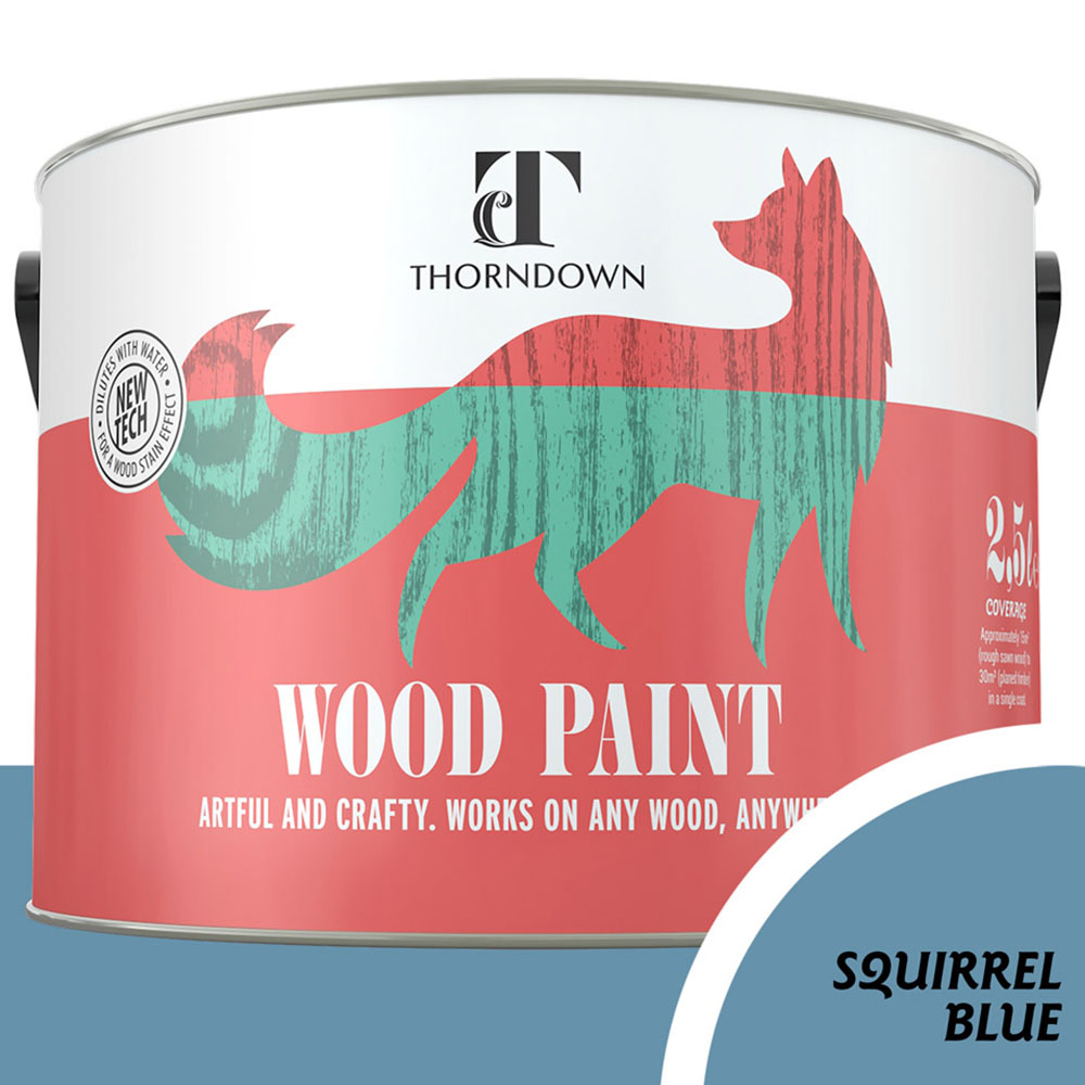 Thorndown Squirrel Blue Satin Wood Paint 2.5L Image 3