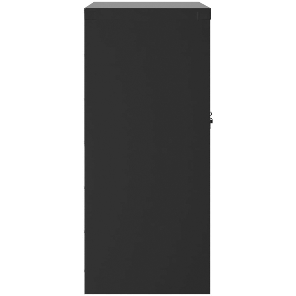 vidaXL 2 Door 2 Shelf Black Steel Lockable File Cabinet Image 5