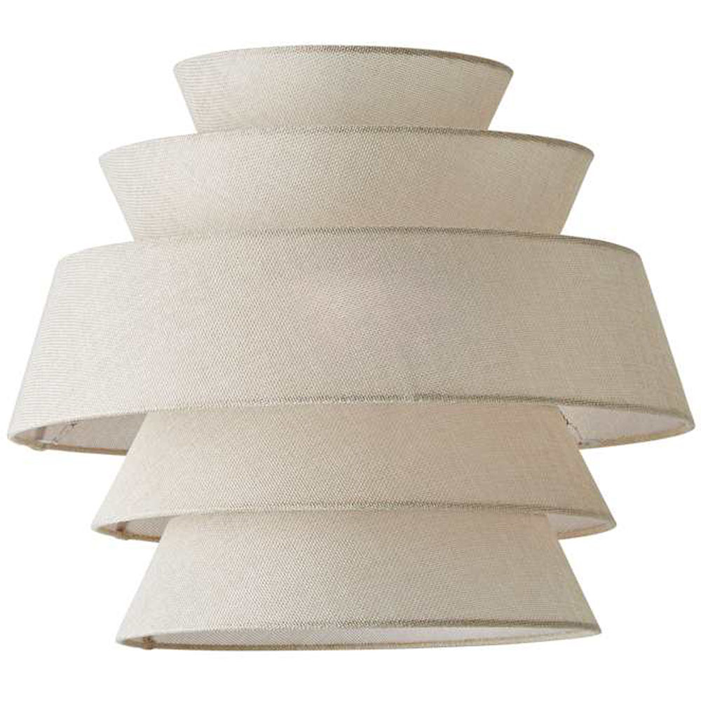 ValueLights Valerie 5 Tier Natural Linen Ceiling Lamp Shade Image 1