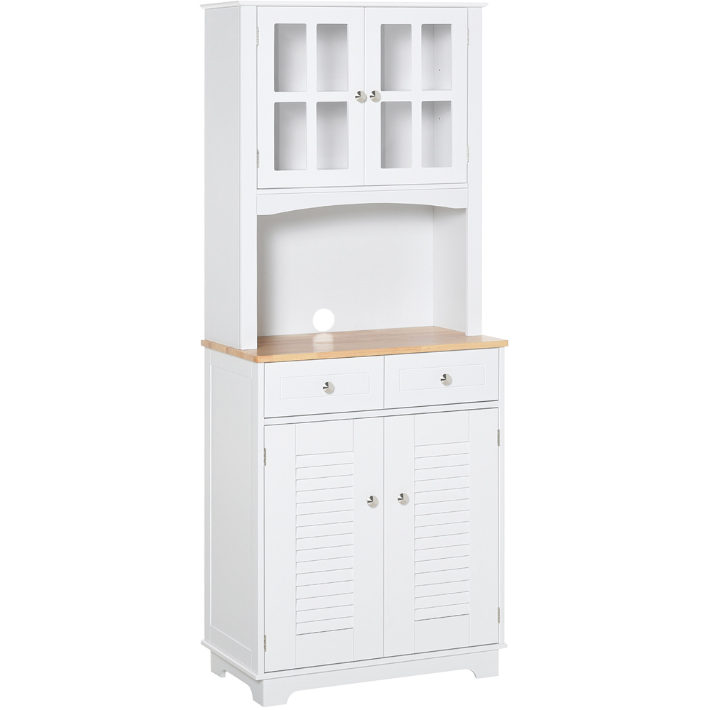 Portland 4 Door 2 Drawer White Kitchen Storage Cabinet Image 2