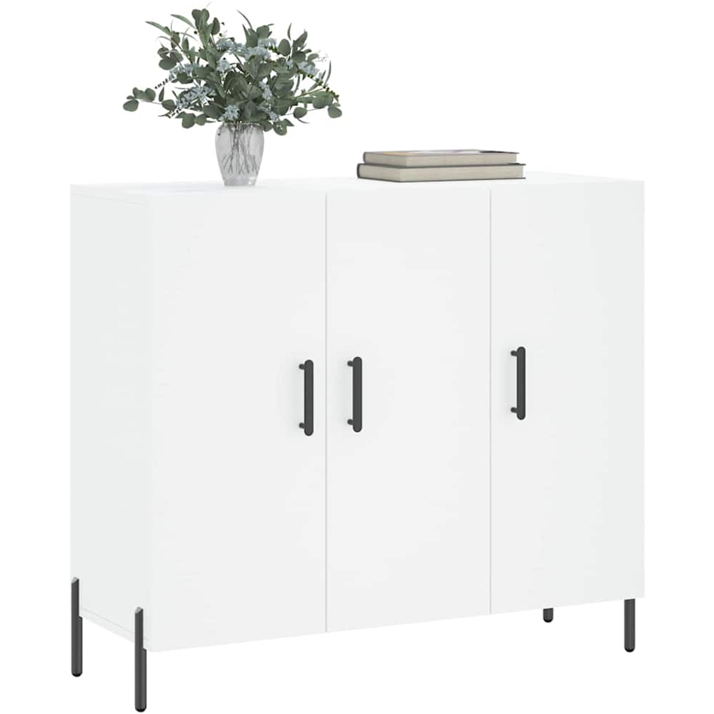 vidaXL 3 Drawer White Sideboard Image 3