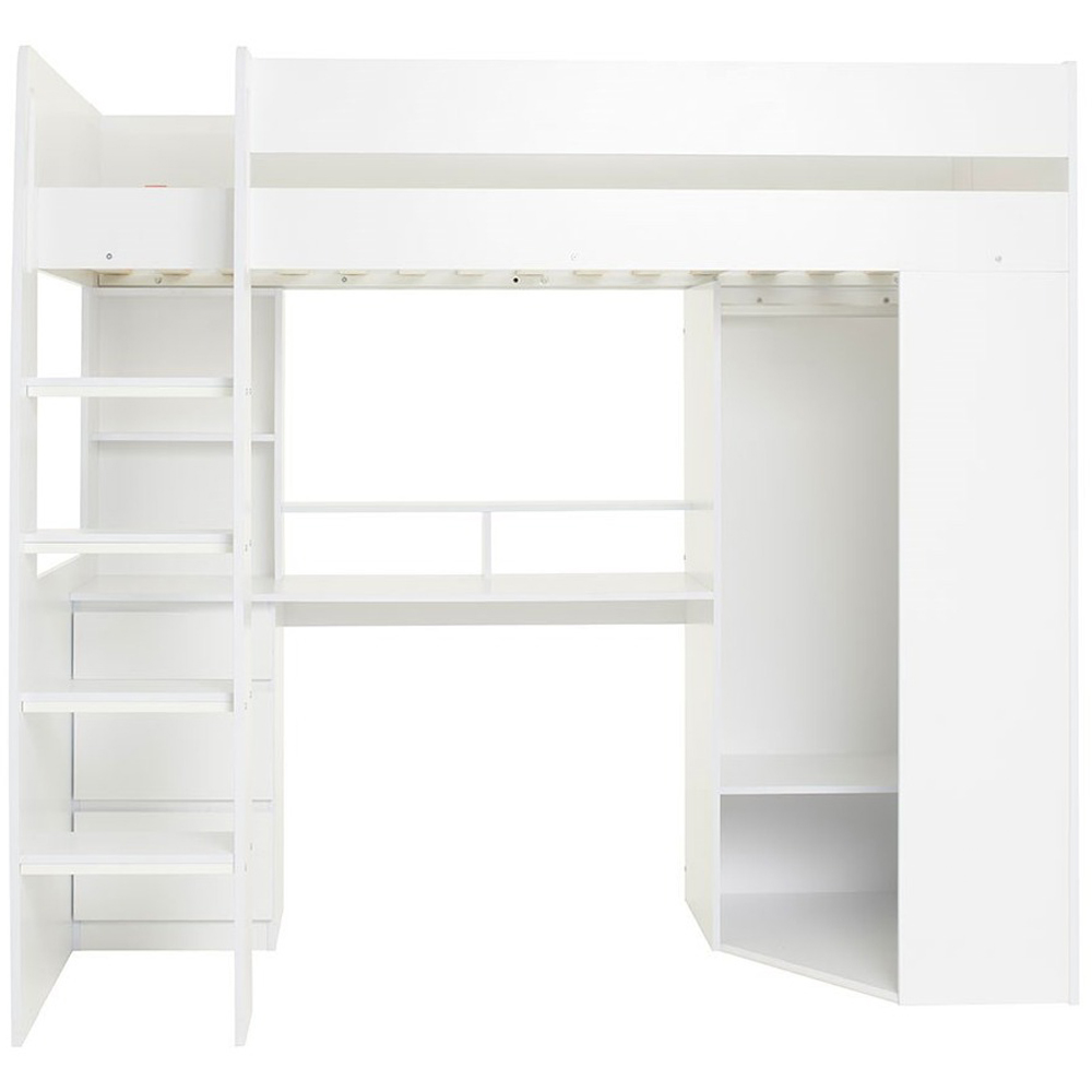 Flair Harper Single High Sleeper Bed with Desk Wardrobe and Storage Image 2