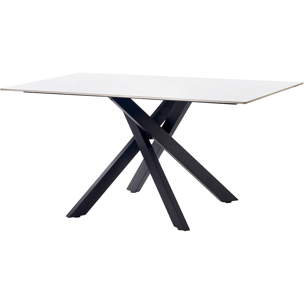Julian Bowen Bradley 6 Seater Dining Table White Marble Effect Image 2