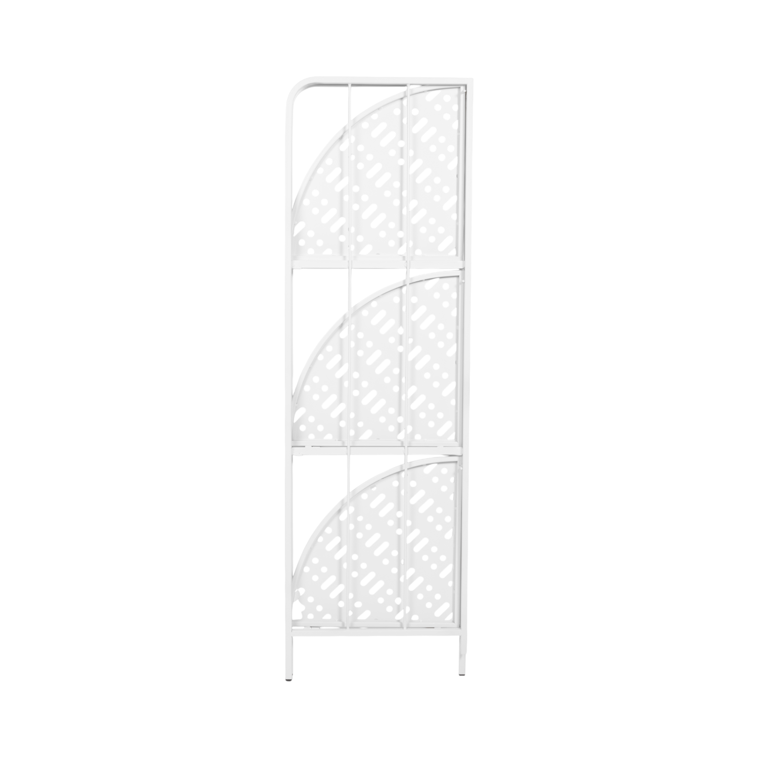 Ornate 3 Tier Corner Plant Stand White Image 6