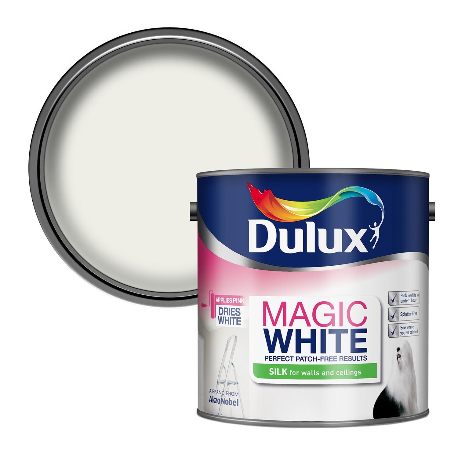 Dulux Silk Paint - Magic White - White Image 1